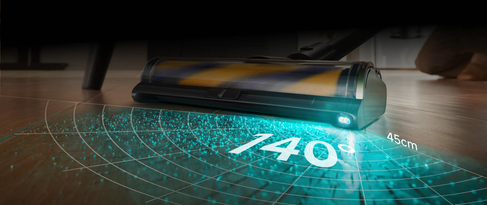 140° CelesTect™ støvlys 
 — 16× støvsynlighet for dypere rengjøring