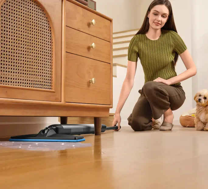180° rekkevidde når dypt under lave møbler