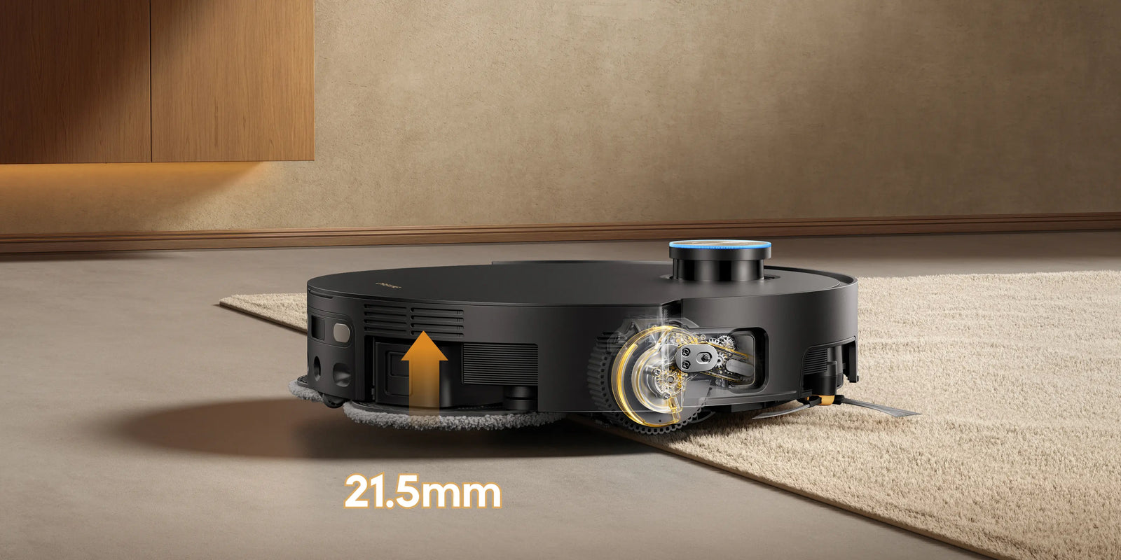 Automatisk løfting av chassis for tepper